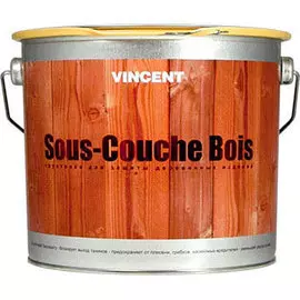 грунтовка vincent sous couche bois для древесины 9л