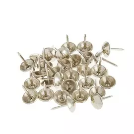 Гвозди декоративные Сфера 9,5 мм, 1,3х16 мм, Никель (30шт) - пакет Tech-Krep
