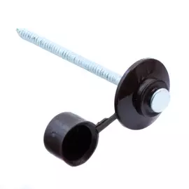 Гвозди для ондулина оц.80 мм с пл.шляп коричневый 100 шт