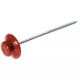 гвозди кровельные со шляпкой, цвет красный, 69 мм (100 шт)