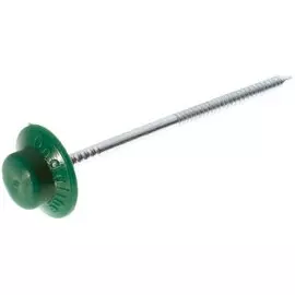 гвозди кровельные со шляпкой, цвет зеленый, 69 мм (100 шт)