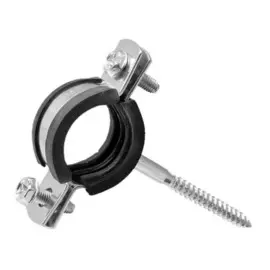 хомут оцинк. с резин. уплотн. 3/8" (15-19мм) с шурупом и дюбелем mp-у