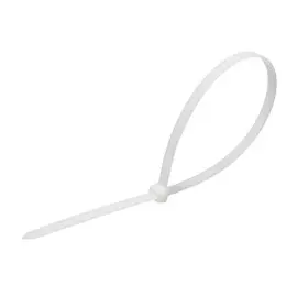 Хомут пластиковый (стяжка) 5,0*200мм белый (100шт) нейлон, RUCELF СТ-5х200-Б