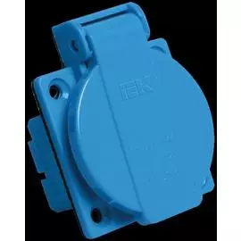 IEK Розетка панельная РП10-3 скрытая с защитной крышкой 2Р+РЕ 16А 250В IP44