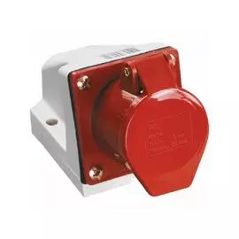 IEK Розетка стационарная ССИ-125 32А-6ч/200/346-240/415В 3Р+РЕ+N IP44 MAGNUM