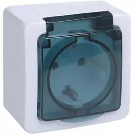 IEK РСб20-3-ГПБд Розетка 1м с з/к о/у IP54 (цвет крышки: дымчатый) ГЕРМЕС PLUS