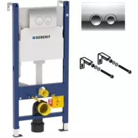 инсталляция geberit duofix с кнопкой смыва цвет хром 458.124.21.1