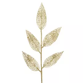 интерьерное украшение ветка берёза в золоте из пвх / 55х14х1см арт.87476