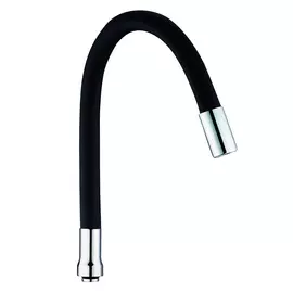 излив гибкий для кухонного смесителя силиконовый черный mp-у ис.200324