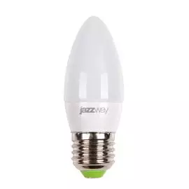 Jazzway Лампа светодиодная (LED) «свеча» d38мм E27 220° 7Вт 220-240В матовая тепло-белая желтая 3000К