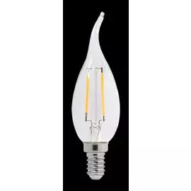 Jazzway Лампа светодиодная (LED) «свеча на ветру» d35мм E14 320° 4Вт 220-230В прозрачная тепло-белая желтая 2700К