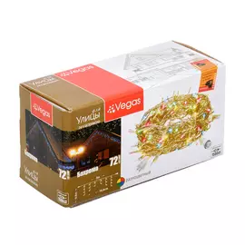 электрогирлянда-конструктор "бахрома" vegas 72 led ламп/18нитей 55089