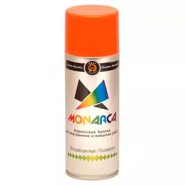 эмаль аэрозоль monarca флуоресцентная красный 270г./520мл.