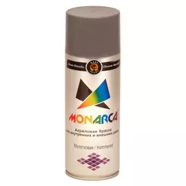 эмаль аэрозоль monarca молотковая серебряный 270г./520мл.