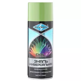 эмаль аэрозольная skyron акриловая фисташковая ral 6019 520мл