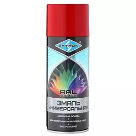 эмаль аэрозольная skyron акриловая красная ral 3020 520мл