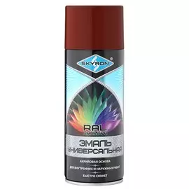 эмаль аэрозольная skyron акриловая красно-коричневая ral 8012 520мл