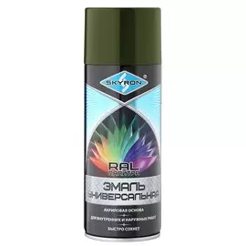 эмаль аэрозольная skyron акриловая оливково-зеленая ral 6003 520мл