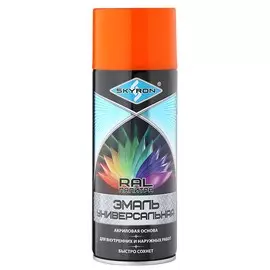 эмаль аэрозольная skyron акриловая оранжевая ral 2004 520мл