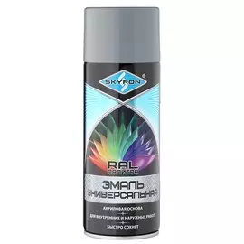 эмаль аэрозольная skyron акриловая серая ral 7040 520мл