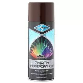 эмаль аэрозольная skyron акриловая шоколадно-коричневая ral 8017 520мл