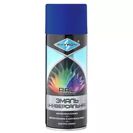 эмаль аэрозольная skyron акриловая синяя ral 5005 520мл