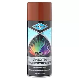 эмаль аэрозольная skyron акриловая светло-коричневая ral 8004 520мл