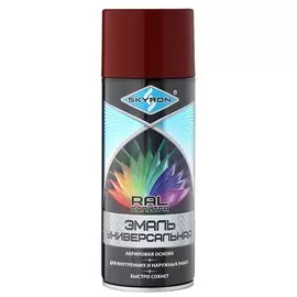 эмаль аэрозольная skyron акриловая темно-красная ral 3011 520мл