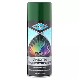 эмаль аэрозольная skyron акриловая темно-зеленая ral 6002 520мл