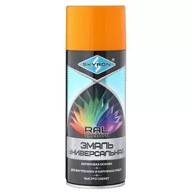 эмаль аэрозольная skyron акриловая темно-желтая ral 1007 520мл