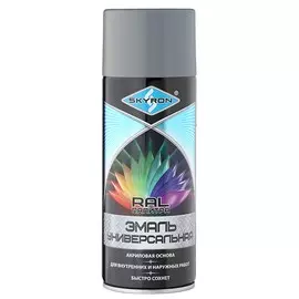 эмаль аэрозольная skyron акриловая тёмно-серая ral 7046 520мл
