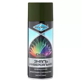 эмаль аэрозольная skyron акриловая защитно-оливковая ral 6014 520мл