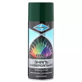эмаль аэрозольная skyron акриловая зеленый мох ral 6005 520мл