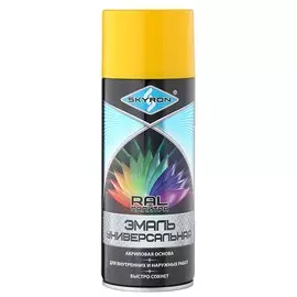 эмаль аэрозольная skyron акриловая желтая ral 1018 520мл