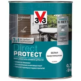 эмаль direct protect v33 белая, 0.75л