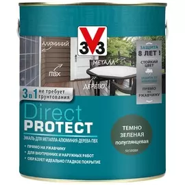 эмаль direct protect v33 темно-зеленая, 2.5л