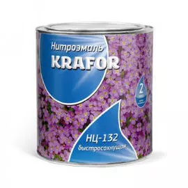Эмаль НЦ-132 "KRAFOR" желтая 0,7кг