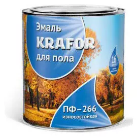 Эмаль ПФ-266 "KRAFOR" красно-коричневая 1,9кг