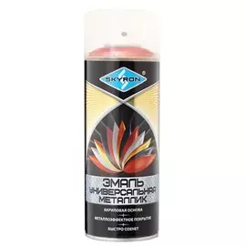 эмаль аэрозольная skyron акриловая металлик красная 520мл