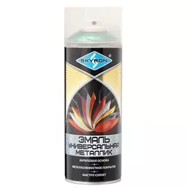 эмаль аэрозольная skyron акриловая металлик зеленая 520мл