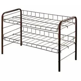 Этажерка для обуви разборная низкая 2 полки