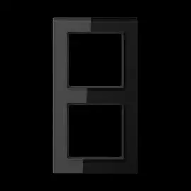 JUNG A creation Стекло черное Рамка 2-я