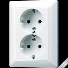 JUNG EcoProfi Беж Розетка 2-я с/з литая
