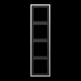 JUNG LS 990 Алюминий Рамка 4-я