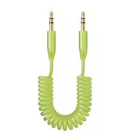 Кабель AUX 3.5jack - 3.5jack 1м витой зеленый