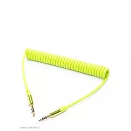 Кабель AUX 3.5jack - 3.5jack 1м витой желтый