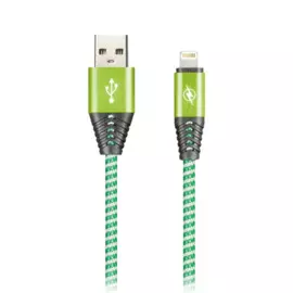 кабель usb/8-pin (lightning) 1м, 2а, зеленый, ik-512hh-nbgreen, smartbuy