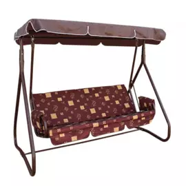 качели садовые 3-х местные "бридж", коричневый, арт. кс-2021/3