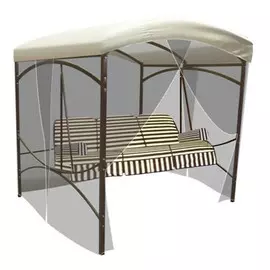 Качели садовые в шатре Жаклин коричневые р-р 1,92*1,4*1,8 м