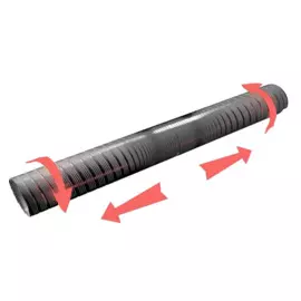 канал-воздуховод гибкий гофрир. 125мм, с покрытием, алюминиевый, белый, до 3м, 12,5va white, era